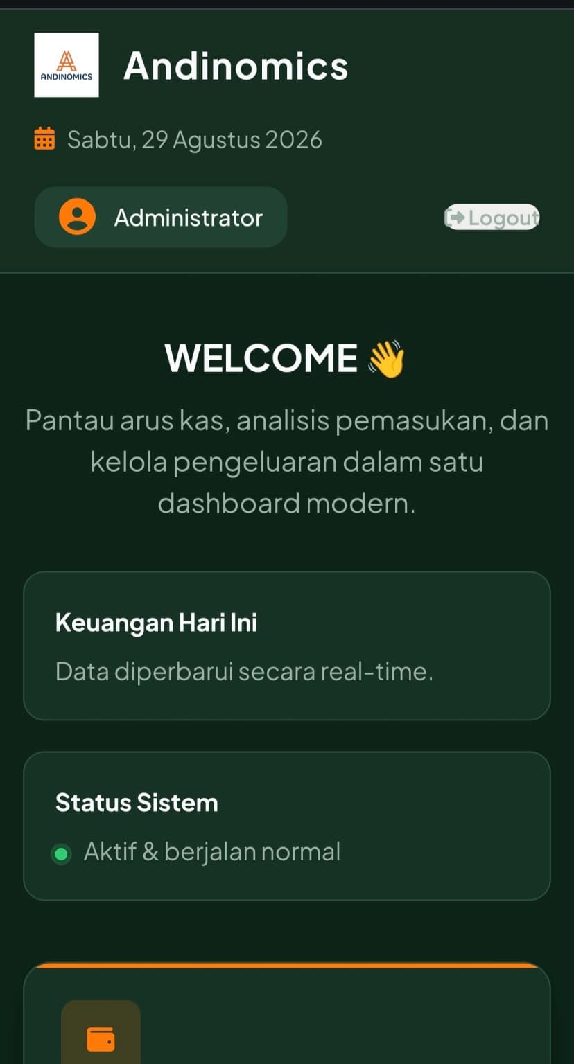 Andinomics financial dashboard